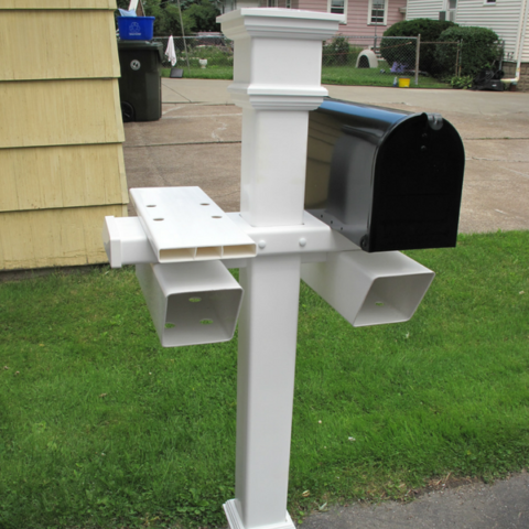 A Kensington style double Mailbox Post