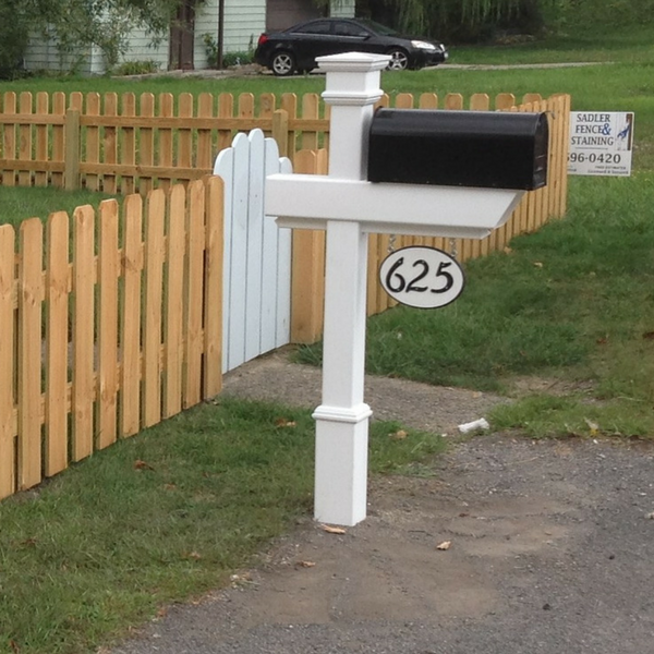 Kensington Mailbox Post with house number
